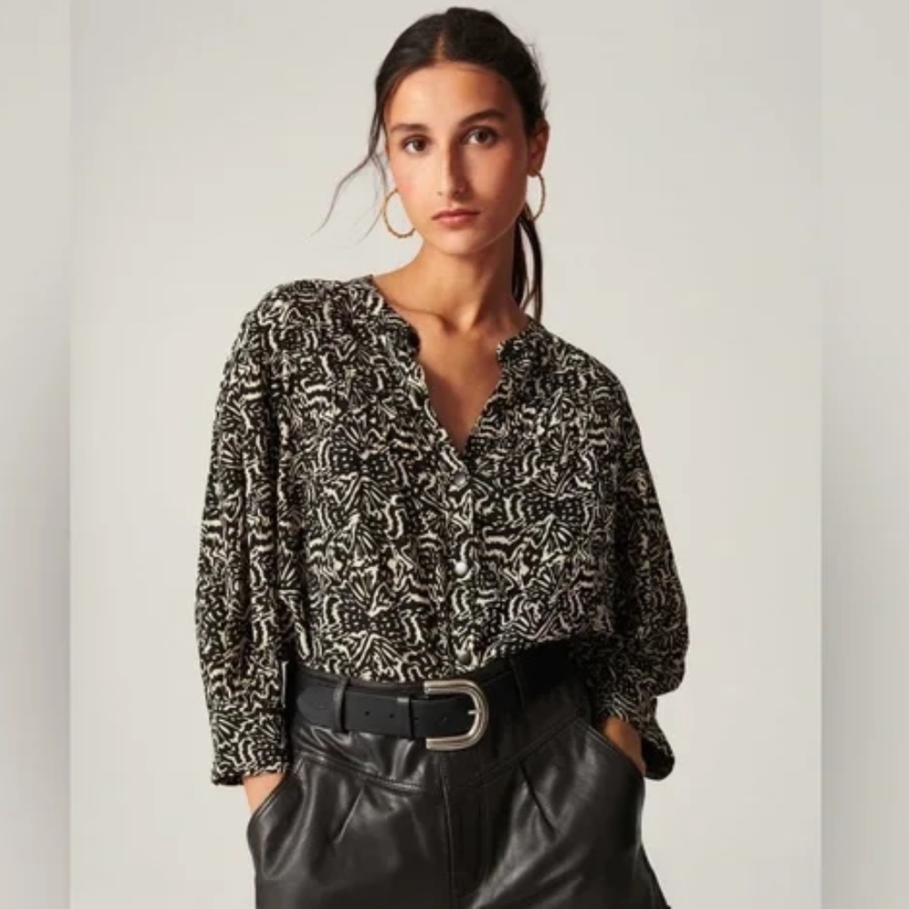 ba&sh Lio pintuck blouse S New
